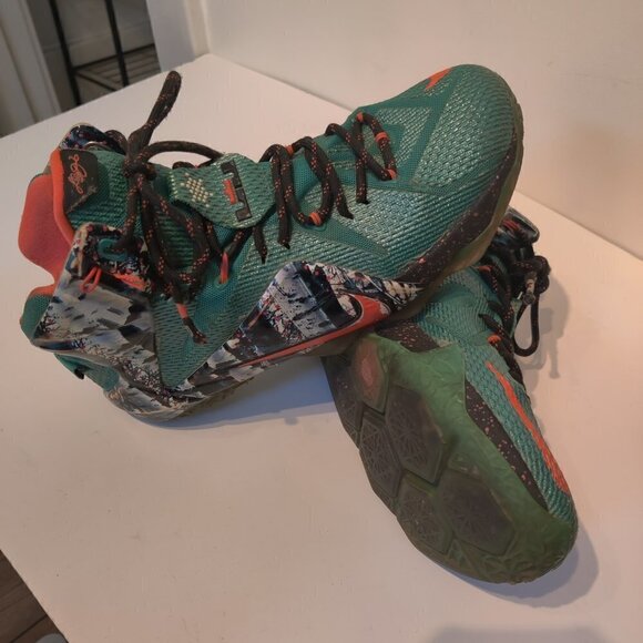 NIKE, Lebron 'Acron Ohio', Red, Green and Black 7077558-363 Sz 9.5 - Picture 7 of 7